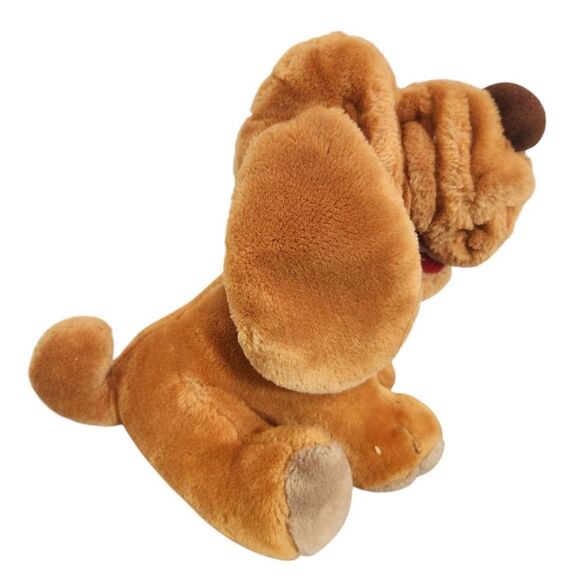 Vintage Ganz Baby Wrinkles Dog Puppy Collar Tag Plush Brown Stuffed 1981 - Picture 10 of 11